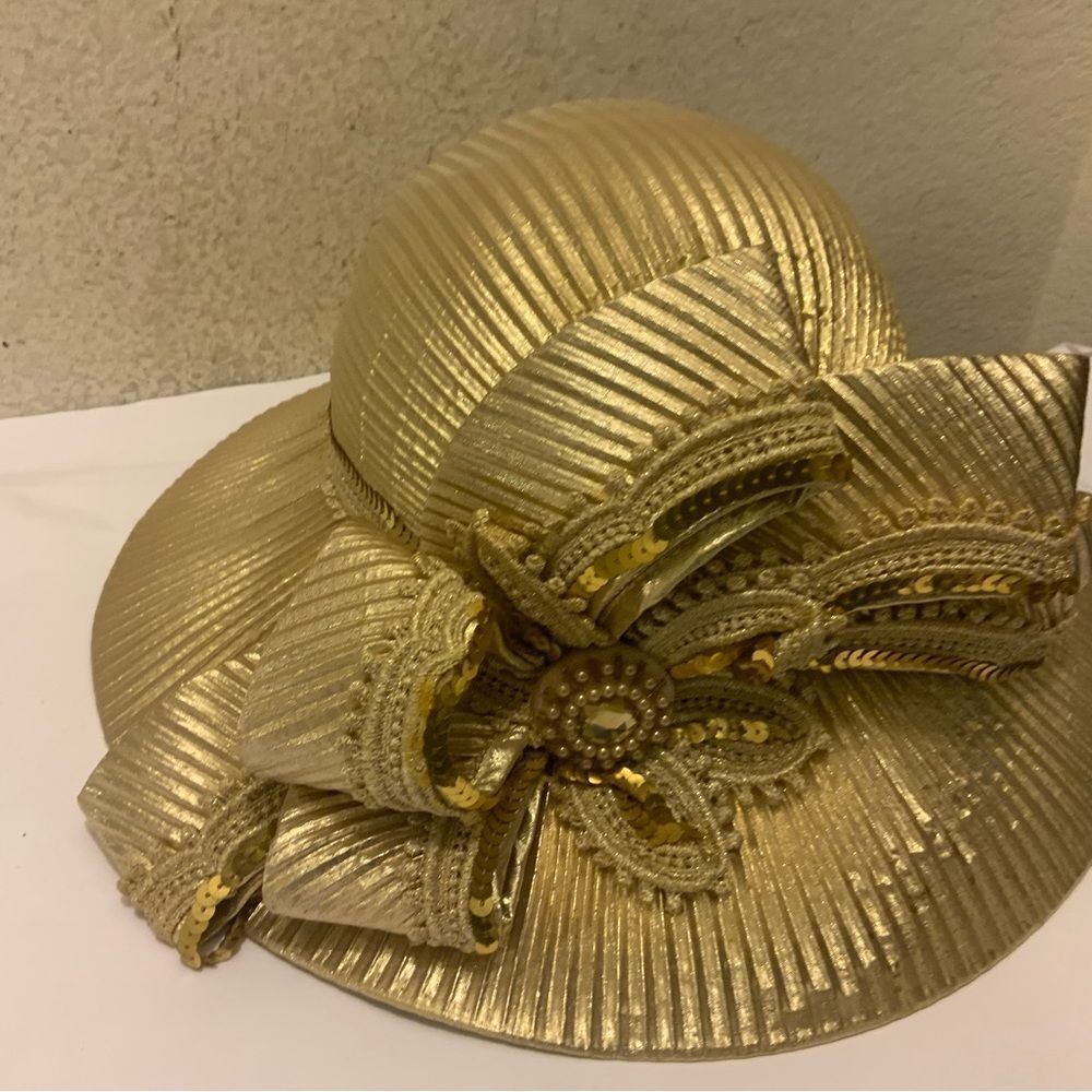 Mr His Classic Hat gold metallic